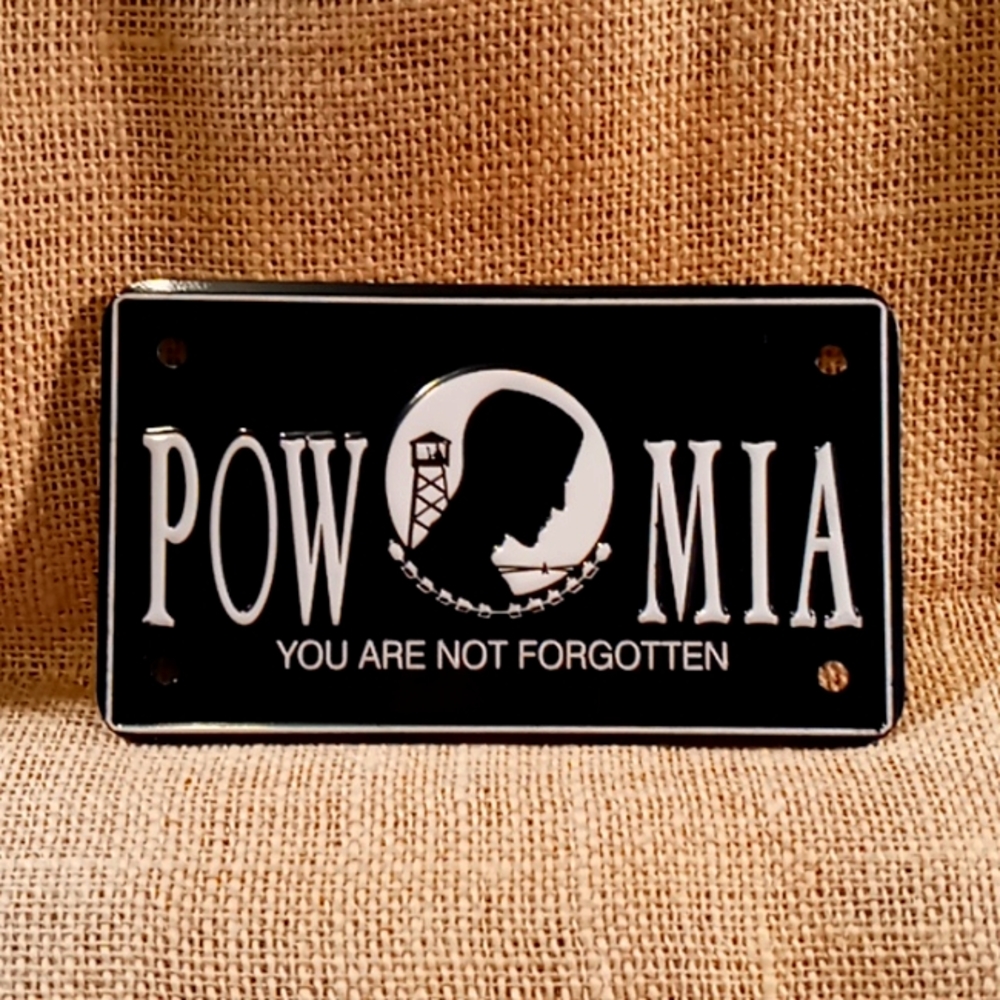 POW MIA Motorcycle Tag
